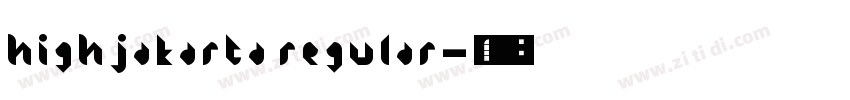 High Jakarta Regular字体转换